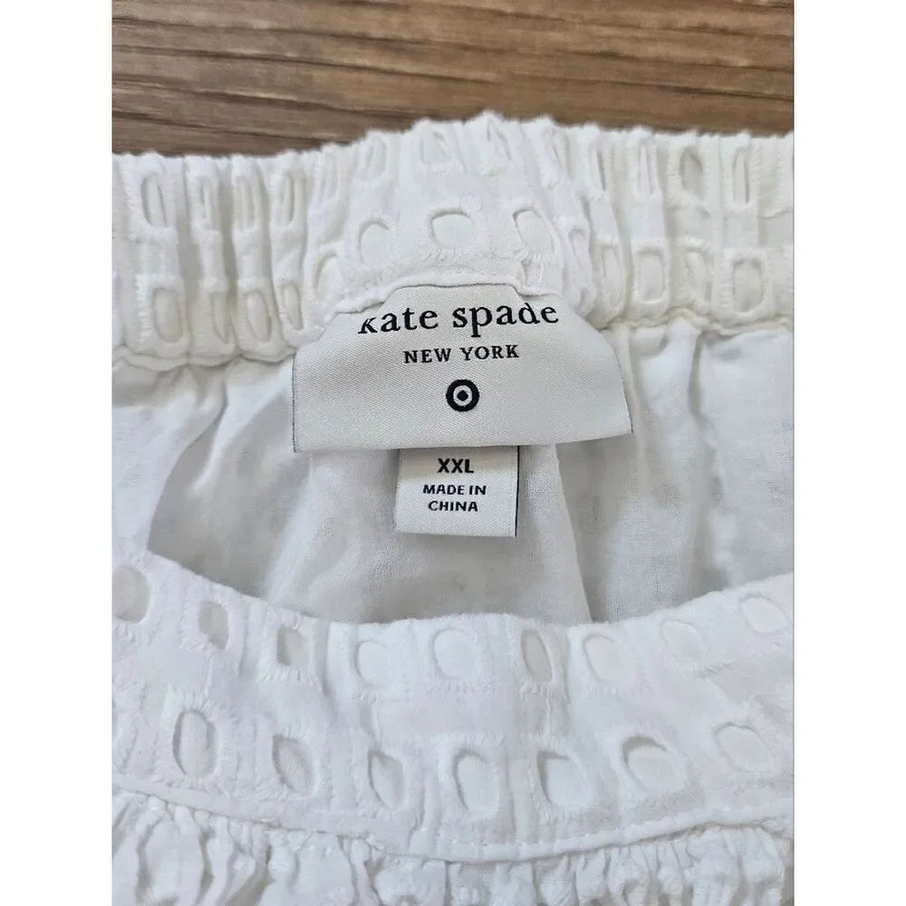 Kate Spade White Eyelet Midi Skirt Size XXL
